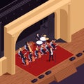 Opera Theatre Isometric Background