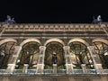 The opera of Vienna by night - detail Royalty Free Stock Photo