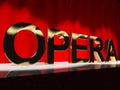 Opera Word On Stage Showing Classic Operatic Culture And Perform