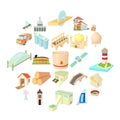 Operand icons set, cartoon style Royalty Free Stock Photo