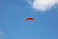 The operated red parachute Royalty Free Stock Photo