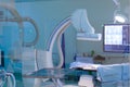 Operating for angiographic studies. Royalty Free Stock Photo