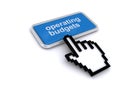 Operating budgets button on white Royalty Free Stock Photo