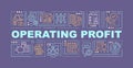 Operating profit purple word concepts banner