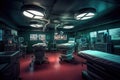 operating room lights focused on the surgical area Royalty Free Stock Photo