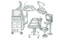 Operating room, medical and laboratory diagnostic equipment