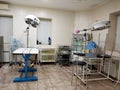 Operating room in a veterinary clinic. Operating table for animals Royalty Free Stock Photo