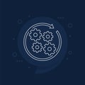 operation, implement a project line icon, vector