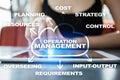 Operation management business and technology concept.