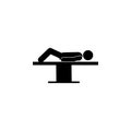 operation, patient icon. Element of patient position icon for mobile concept and web apps. Pictogram operation, patient icon can