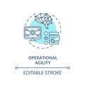 Operational agility turquoise concept icon