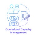 Operational capacity management blue gradient concept icon Royalty Free Stock Photo
