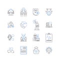 Operational efficiency line icons collection. Streamlining, Optimization, Automation, Productivity, Effectiveness