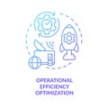 Operational efficiency optimization blue gradient concept icon