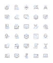 Operational enterprise line icons collection. Efficiency, Effectiveness, Productivity, Optimization, Automation