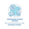 Operational hygiene control turquoise concept icon