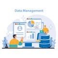 Operational processes and technologies concept. Flat vector illustration.