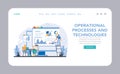 Operational processes and technologies concept. Flat vector illustration.