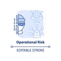 Operational risk light blue concept icon Royalty Free Stock Photo