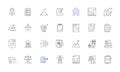Operational Structure line icons collection. Hierarchy, Organization, Coordination, Integration, Workflow, Process Royalty Free Stock Photo