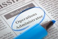 Operations Administrator Join Our Team. 3D. Royalty Free Stock Photo