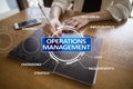 Operations management business and technology concept on virtual screen. Royalty Free Stock Photo