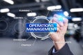 Operations management business and technology concept on virtual screen. Royalty Free Stock Photo