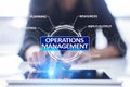 Operations management business and technology concept on virtual screen. Royalty Free Stock Photo