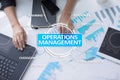 Operations management business and technology concept on virtual screen. Royalty Free Stock Photo