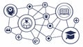 Operations management diagram, business process and workflow analysis vector design concept Generative AI