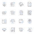 Operations team line icons collection. Efficiency, Productivity, Logistics, Coordination, Collaboration, Planning