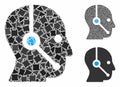 Operator Composition Icon of Trembly Elements Royalty Free Stock Photo