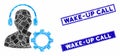 Operator Configuration Gear Mosaic and Distress Rectangle Wake-Up Call Watermarks