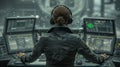 Operator Controlling Advanced Tech Systems in Winter Setting