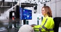 Operator And Engineer Monitor SCADA System Royalty Free Stock Photo
