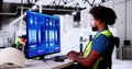 Operator And Engineer Monitor SCADA System Royalty Free Stock Photo