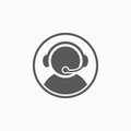Operator icon, call center, service, consultant