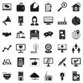 Operator icons set, simple style Royalty Free Stock Photo