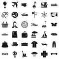 Operator icons set, simple style Royalty Free Stock Photo