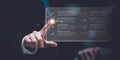 operator makes mark on the survey topic ,Checklist with checkmarks and checkboxes ,checklist ideas, online quality assessment ,