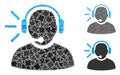 Operator message Composition Icon of Uneven Elements Royalty Free Stock Photo