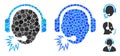 Operator Message Mosaic Icon of Circles Royalty Free Stock Photo