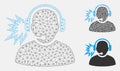 Operator Message Vector Mesh 2D Model and Triangle Mosaic Icon Royalty Free Stock Photo