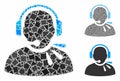 Operator speech Composition Icon of Tremulant Elements Royalty Free Stock Photo