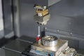 Operator use EDM electrod to make precision mold and die
