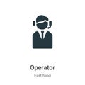 Operator vector icon on white background. Flat vector operator icon symbol sign from modern fast food collection for mobile Royalty Free Stock Photo