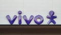 Operator Vivo logo facade store. Vivo is a trademark of TelefÃÂ´nica Brazil and a fixed telephony concessionaire.
