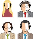 Operators with headsets Vector