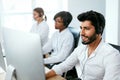 Operators Working On Hotline In Call-Center Royalty Free Stock Photo