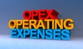 Opex operating expenses on blue